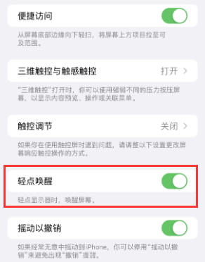 酉阳苹果授权维修站分享iPhone轻点无法唤醒怎么办 