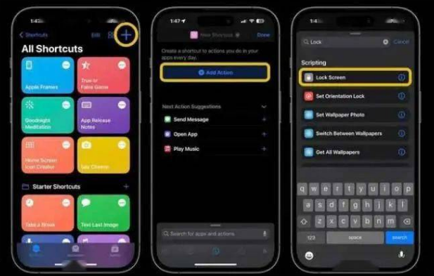 酉阳苹果14锁屏维修店分享iPhone14升级iOS16.4后如何创建锁屏快捷方式 
