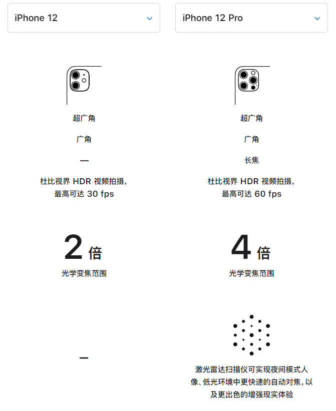 酉阳苹果手机维修分享苹果 iPhone 12 与 iPhone 12 Pro 选哪款 